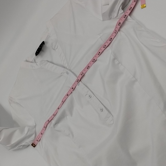 Tribal women's size small white 4-button popover long sleeve - Picture 9 of 10